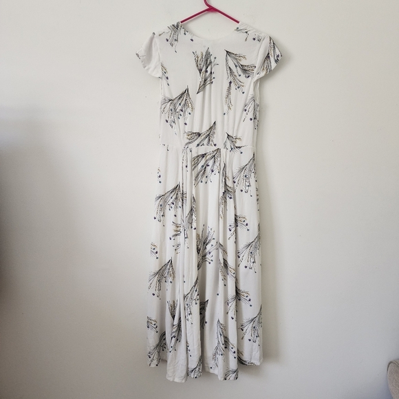 Free People Printed Retro Midi Dress Size 10 - Picture 12 of 16